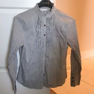 Ruffle button up shirt